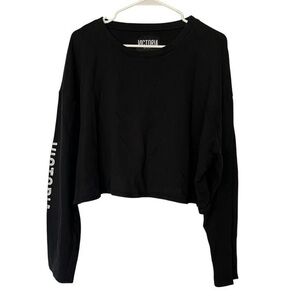 Victoria Secret Sport Crop Sparkle Bling Sleeve Sweater XL